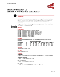 cromax&reg; premier le le8300s&trade; productive clearcoat