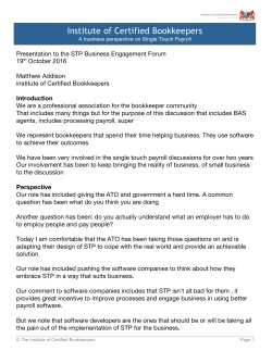 ICB Business Perspective on STP - Institute of Certified Bookkeepers