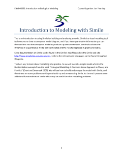 Introduction to Modeling with Simile
