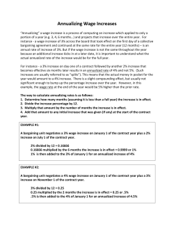 Annualizing Wage Increases