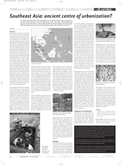 Southeast Asia: ancient centre of urbanization?