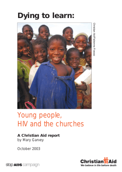 Dying to learn: Young people, HIV and the churches