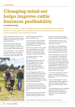 Changing mind-set helps improve cattle business