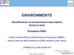 ENVIRONMENTS Identification of environment