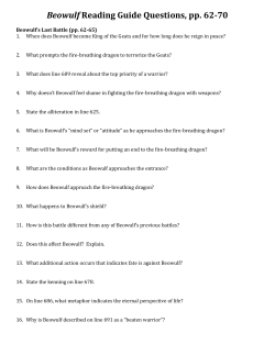 Beowulf Reading Guide Questions, pp. 62-70