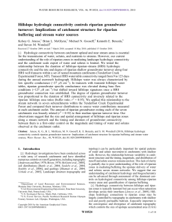 Hillslope hydrologic connectivity controls riparian groundwater