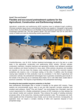 Flexible and eco-sound pretreatment systems for the