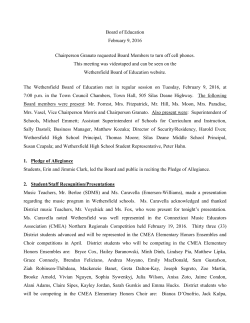 Board of Education February 9, 2016 Chairperson Granato