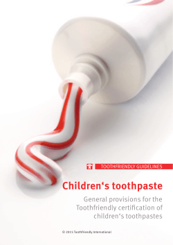 guidelines to children`s toothpaste