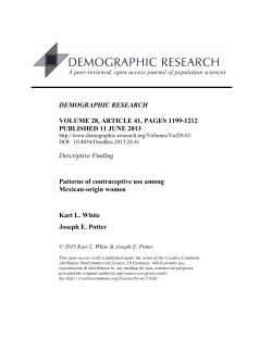 Patterns of contraceptive use among Mexican