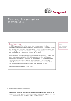 Measuring client perceptions of adviser value