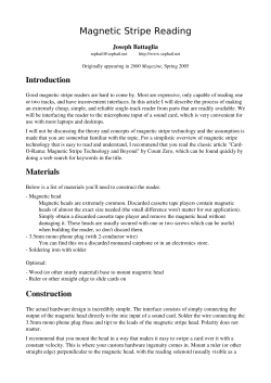 Magnetic Stripe Reading