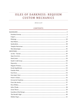 ISLES OF DARKNESS: REQUIEM CUSTOM MECHANICS