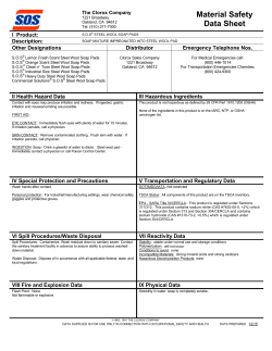 Material Safety Data Sheet