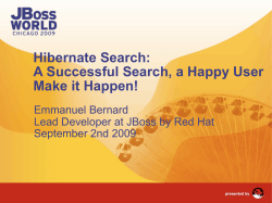 Hibernate Search: A Successful Search, a Happy User Make it