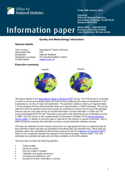 International Trade in Services QMI