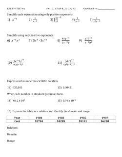 Simplify each expression using only positive exponents