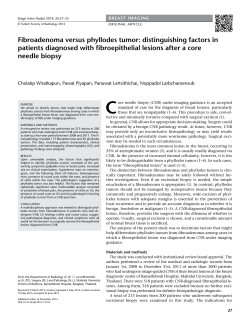 Fibroadenoma versus phyllodes tumor: distinguishing factors in