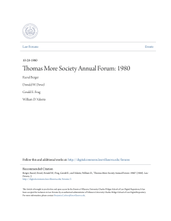 Thomas More Society Annual Forum: 1980