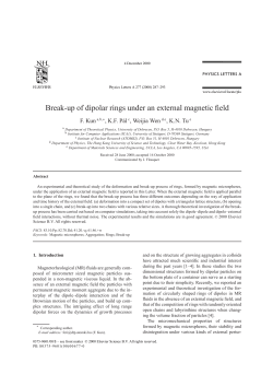 Break-up of dipolar rings under an external magnetic field