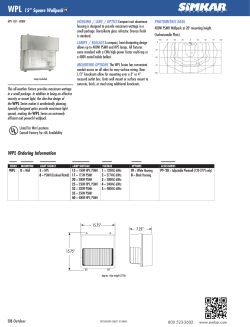 WPL 15” Square Wallpack WPL Ordering
