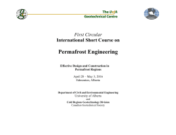 Permafrost Engineering - The Canadian Geotechnical Society