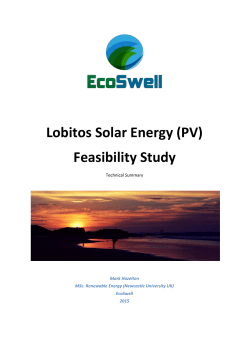 Lobitos Solar Energy (PV) Feasibility Study
