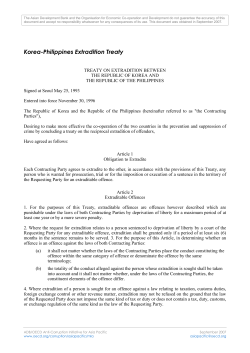 Korea-Philippines Extradition Treaty