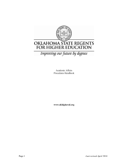 Academic Affairs Procedures Handbook