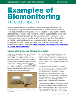 Examples of Biomonitoring