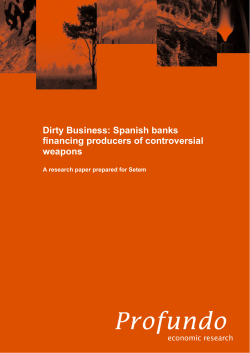 Dirty Business: Spanish banks financing producers of