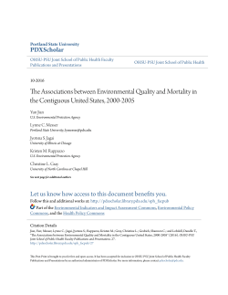 The Associations between Environmental Quality and