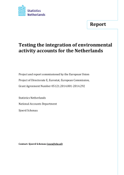 Testing the integration of environmental activity accounts for