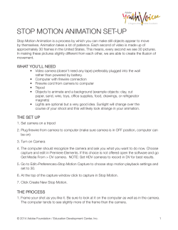 stop motion animation set-up