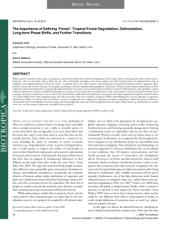 The Importance of Defining `Forest`: Tropical Forest Degradation