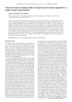 Numerical study of laminar fully developed non