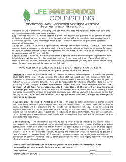 New Patient Paperwork - Life Connection Counseling