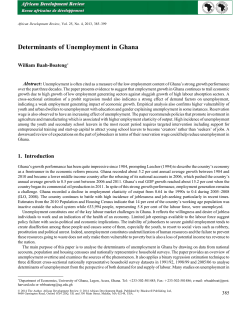 Determinants of Unemployment in Ghana