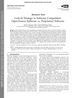 Lock-In Strategy in Software Competition
