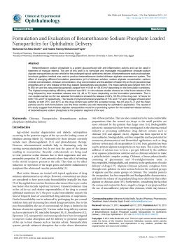 Formulation and Evaluation of Betamethasone Sodium Phosphate