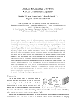 Analysis for Adsorbed Odor from Car Air Conditioner Evaporator