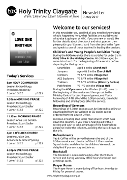 Newsletter - 7 May 2017