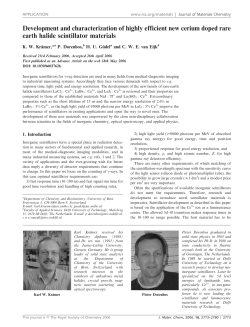 Development and characterization of highly efficient new cerium