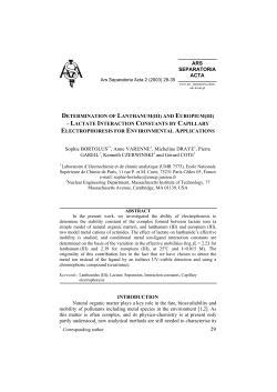 DETERMINATION OF LANTHANUM(III) AND EUROPIUM(III