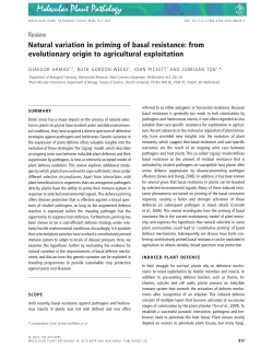 Natural variation in priming of basal resistance: from evolutionary
