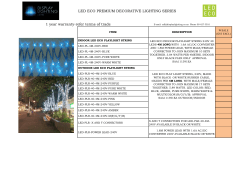 LED ECO PREMIUM DECORATIVE LIGHTING