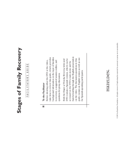 Stages of Family Recovery (facilitator`s guide)