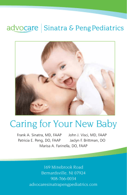 Caring for Your New Baby - Advocare Sinatra and Peng Pediatrics