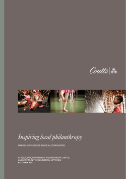Inspiring local philanthropy - Somerset Community Foundation