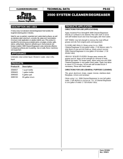 3500 system cleaner/degreaser
